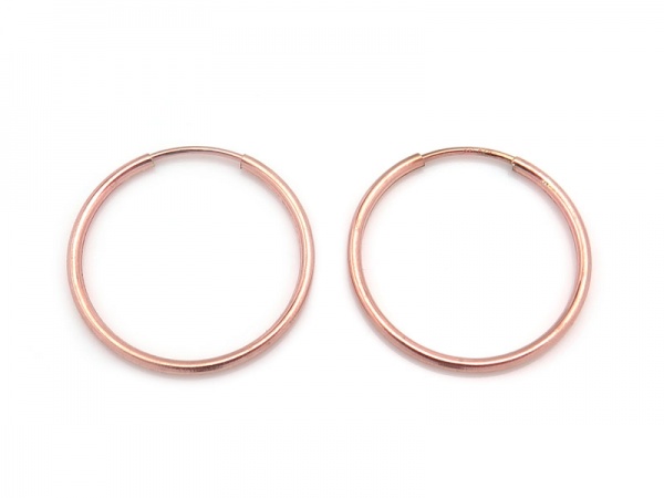 Rose Gold Filled Earring Hoop 20mm ~ PAIR