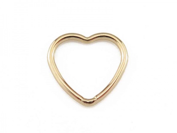 Gold Filled Heart Connector 10mm
