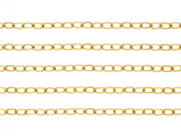 Gold Filled Flat Cable Chain 1.8mm x 1.3mm ~ by the Foot