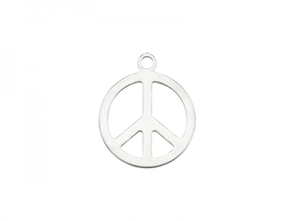 Sterling Silver Peace Pendant 14mm