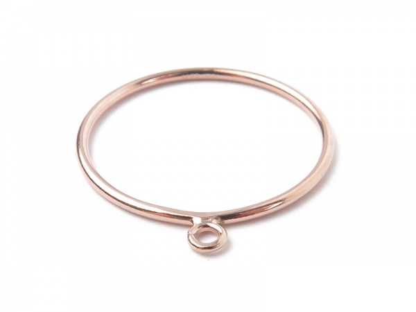 Rose Gold Filled Stacking Ring w/Open Jump Ring ~ Size L