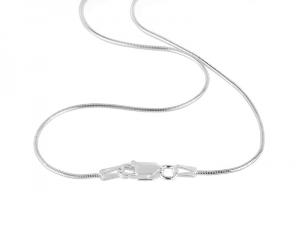 Sterling Silver Snake Chain (1mm) Necklace with Lobster Clasp ~ 24''