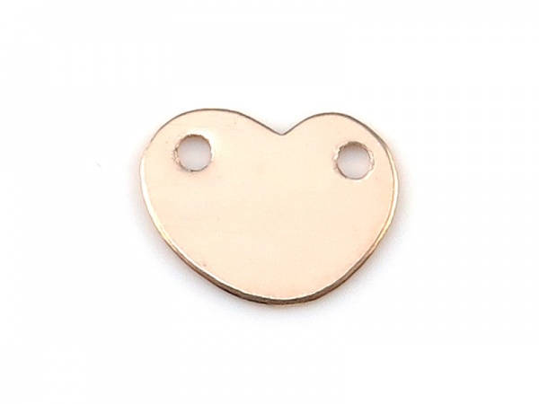 Gold Filled Heart Connector 7mm