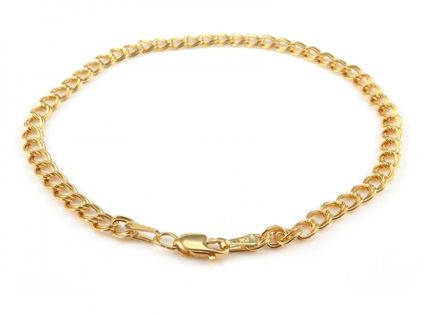 Gold Filled Double Curb Chain Bracelet ~ 7.25''