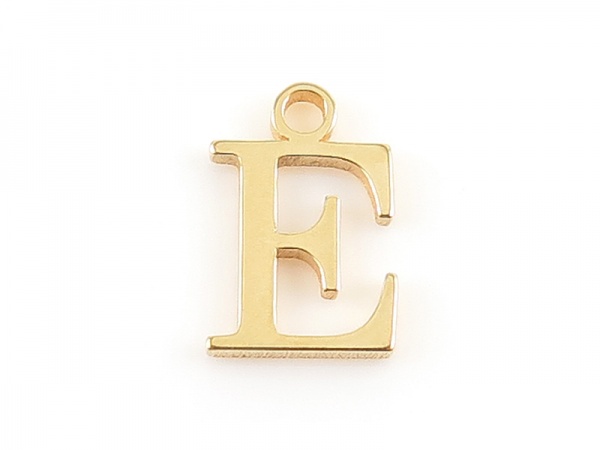 Gold Vermeil Alphabet Charm ~ E