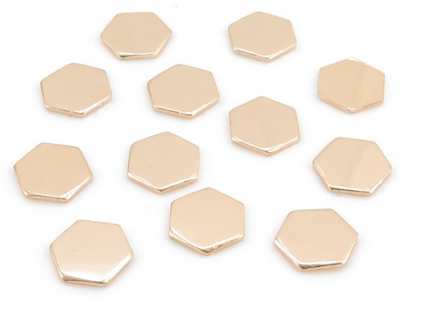 Gold Filled Hexagon Solderable Accent 6mm