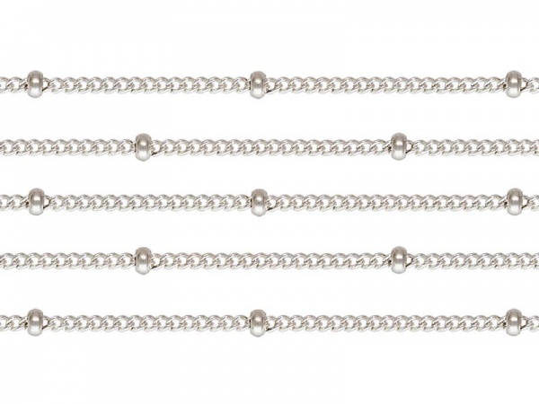 Sterling Silver Satellite Chain 1.5 x 1.2mm (16mm ball spacing) ~ by the Foot