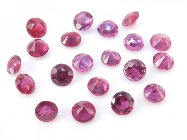 Ruby Faceted Round ~ Various Sizes