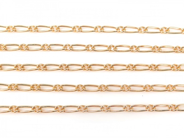 Gold Filled Figaro Chain 6mm x 2.5mm ~ by the Foot