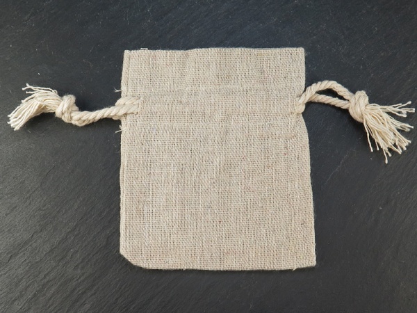 Linen Bag ~ Natural ~ 8cm x 10cm
