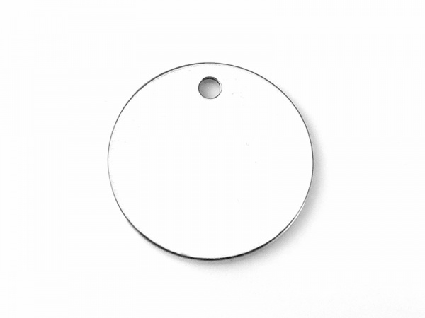 Sterling Silver Round Tag 10mm (Thick) - Optional Engraving
