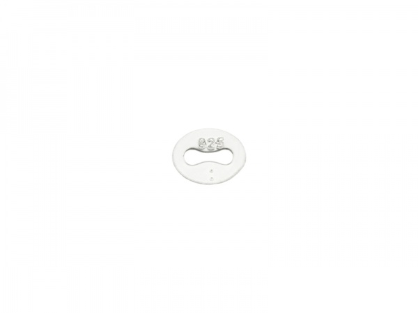 Sterling Silver Italian Style Quality Tag 4.5mm