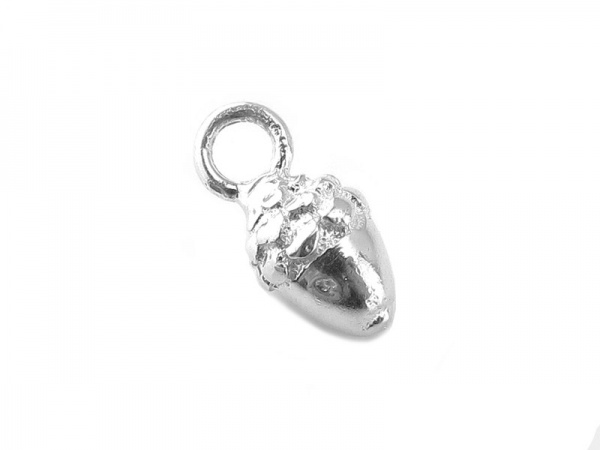 Sterling Silver Acorn Charm 10mm