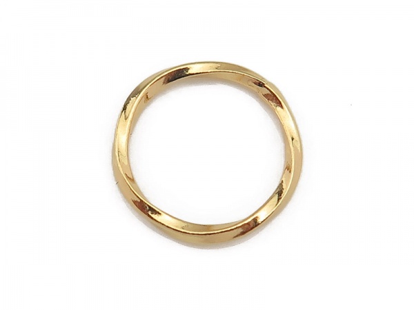 Gold Vermeil Closed Twisted Jump Ring 12.5mm ~ 18ga