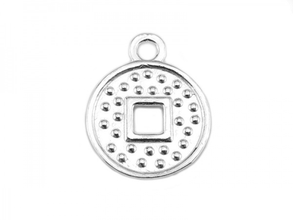 Sterling Silver Cut Out Coin Charm 11mm