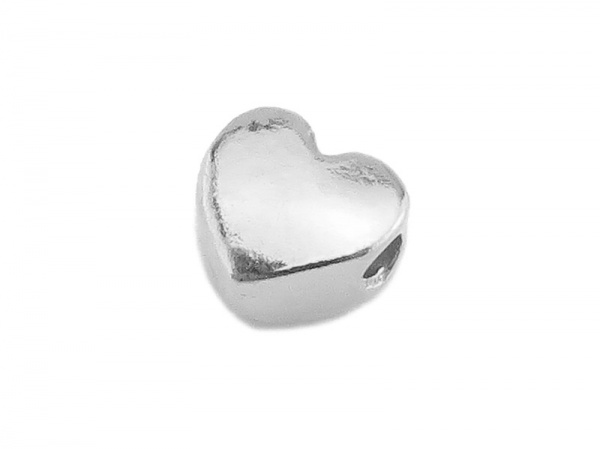 Sterling Silver Heart Bead 6mm