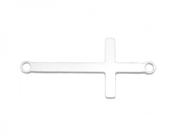 Sterling Silver Cross Connector 30mm