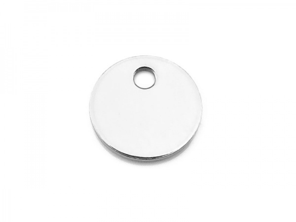 Sterling Silver Round Tag/Disc 6mm