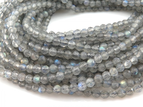AAA Labradorite Micro Faceted Round Beads ~ Various Sizes