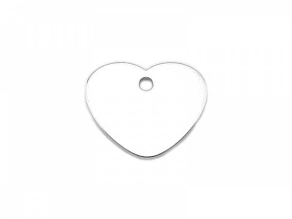 Sterling Silver Heart Tag 9mm ~ Optional Engraving