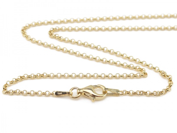 Gold Vermeil Belcher Chain (1.75mm) Necklace with Clasp 17.75''