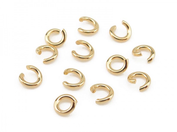 Gold Vermeil Open Jump Ring 4mm ~ 20ga ~ Pack of 10