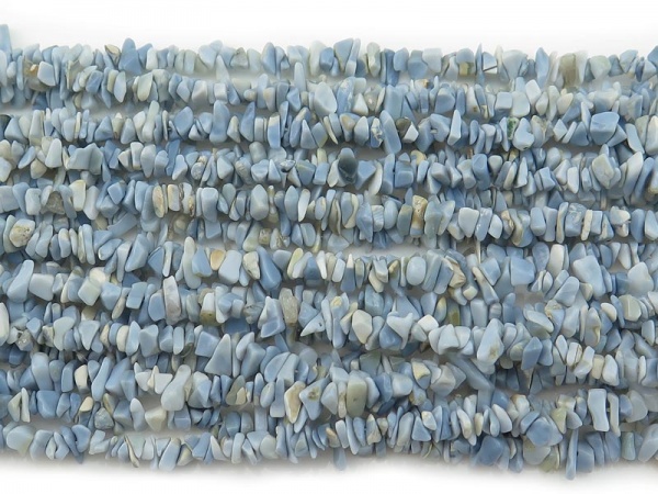 Blue Opal Chip Beads ~ 34'' Strand