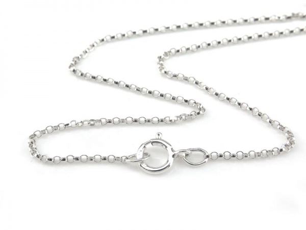 Sterling Silver Rolo Chain (1.3mm) Necklace with Spring Clasp ~ 16''