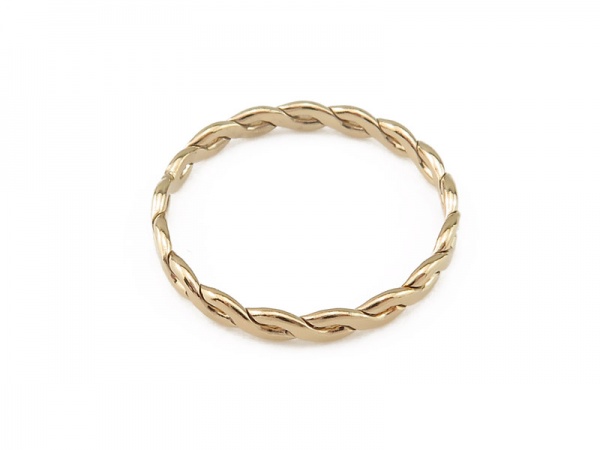 Gold Filled Woven Ring ~ Size J