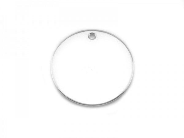 Sterling Silver Round Tag 16mm ~ Optional Engraving