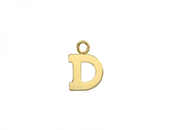 Gold Filled Alphabet Charm ~ D