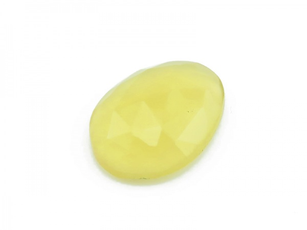 Yellow Opal Rose Cut Slice 14mm