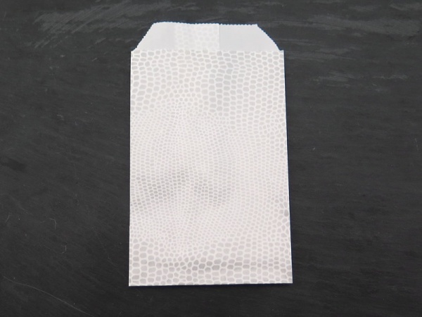 Paper Bag ~ Silver Lizard Skin ~ 12cm x 7cm
