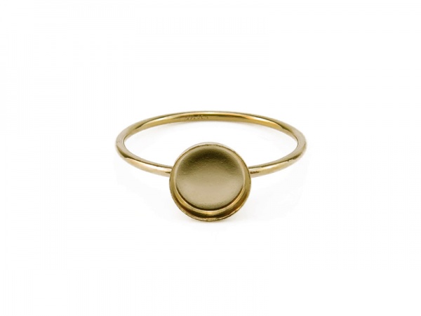 Gold Filled Bezel Cup Ring 6mm ~ Size J