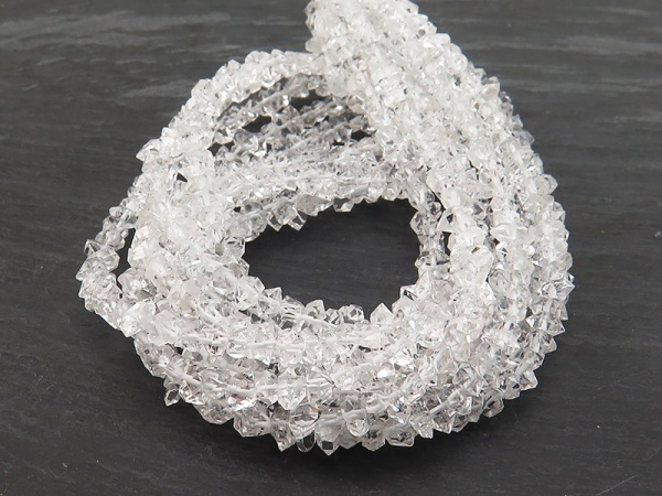 AAA Double Terminated Crystal Quartz Nugget Beads 4.5-6.5mm ~ 16'' Strand