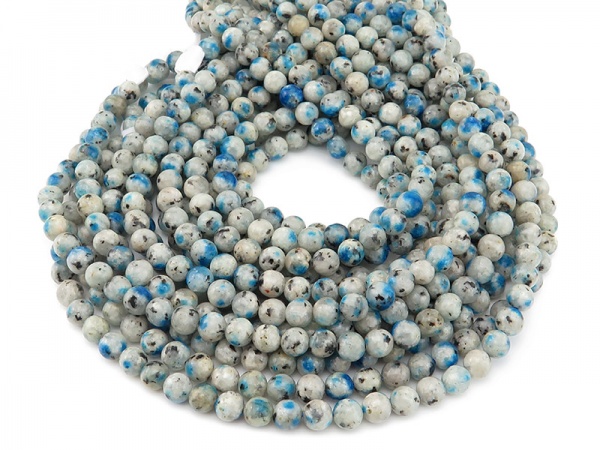 K2 Granite Smooth Round Beads 6.5mm ~ 15'' Strand