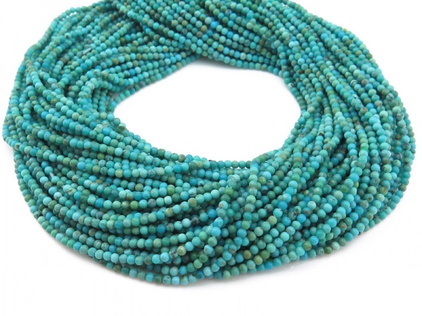 Turquoise Smooth Round Beads 2mm ~ 12'' Strand