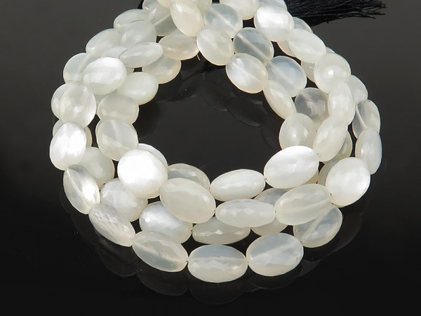 AAA White Moonstone Faceted Nugget Beads 10-11mm ~ 8'' Strand