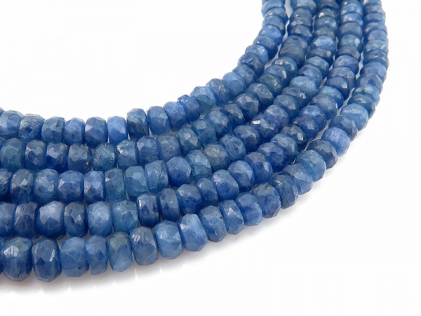 Blue Sapphire Faceted Rondelles 3.5-5mm ~ 20'' Strand