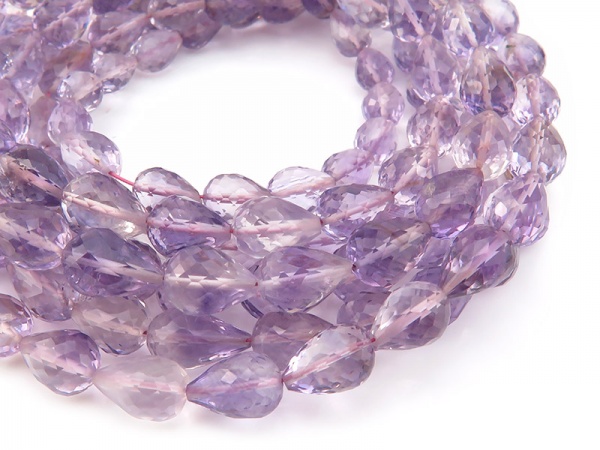 AA Pink Amethyst Faceted Teardrop Beads ~ Various Sizes ~ 9'' Strand
