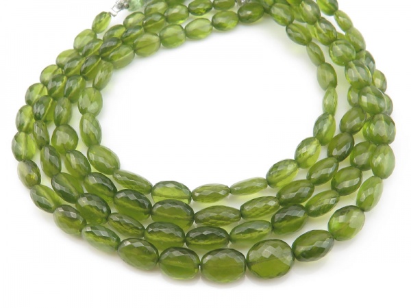 AAA Vesuvianite Faceted Oval Beads 6-9mm ~ 8.5'' Strand