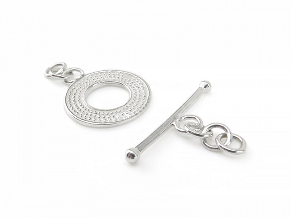 Sterling Silver Decorative Toggle and Bar Clasp 14mm