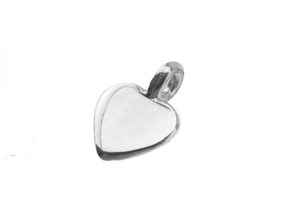 Sterling Silver Heart Charm 6.5mm