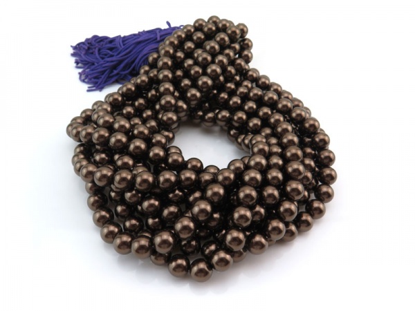 Shell Pearl Brown Round Beads 10mm ~ 16'' Strand