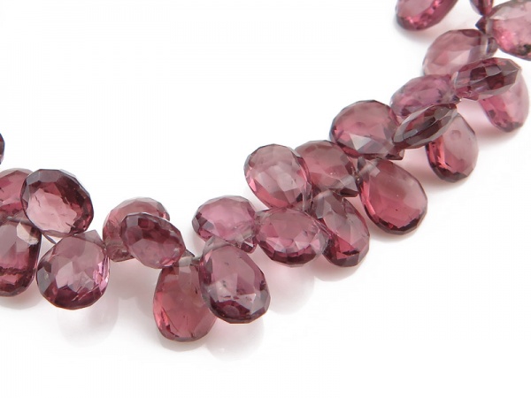 AA Rhodolite Garnet Micro-Faceted Pear Briolettes ~ Various Sizes