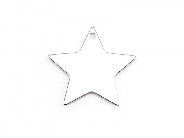 Sterling Silver Star Pendant 15mm