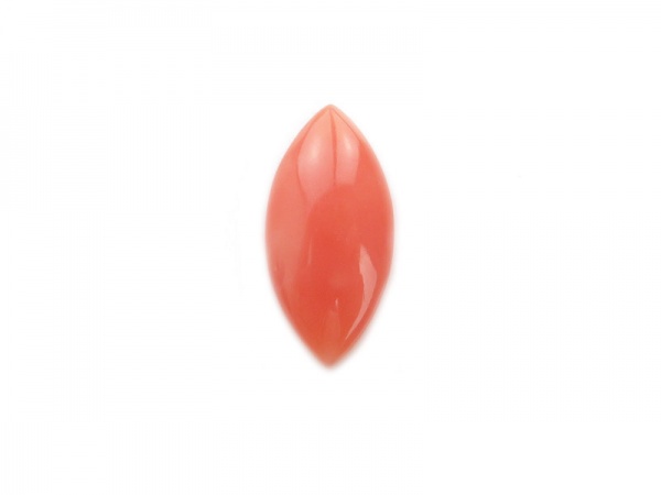 Salmon Pink Coral Marquise Cabochon 12mm x 6mm