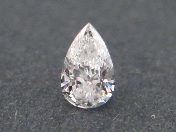 Lab Grown White Diamond Faceted Pear ~ Various Sizes