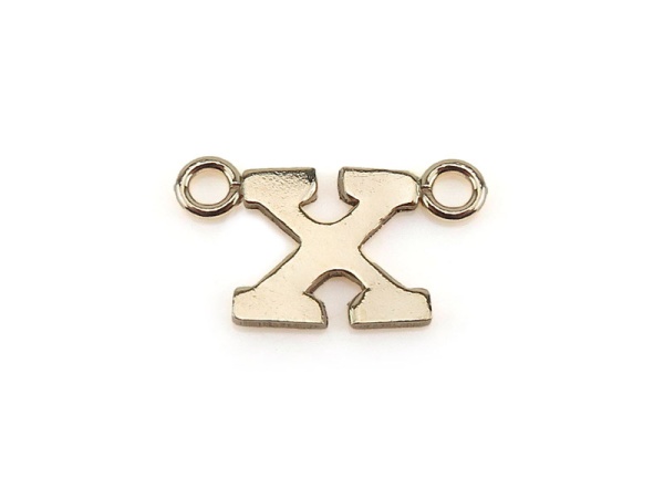 Gold Filled Alphabet Connector ~ X