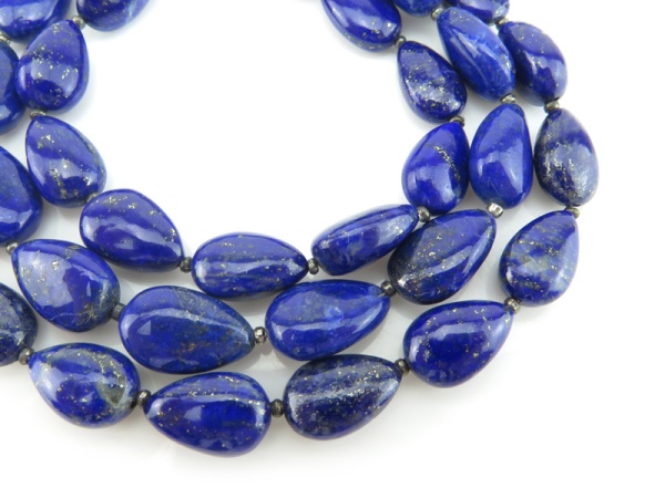 AA+ Lapis Lazuli Smooth Pear Beads 12-13.5mm ~ 9'' Strand